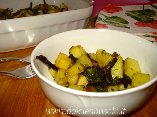 patate ed asparagi selvatici - contorno particolare