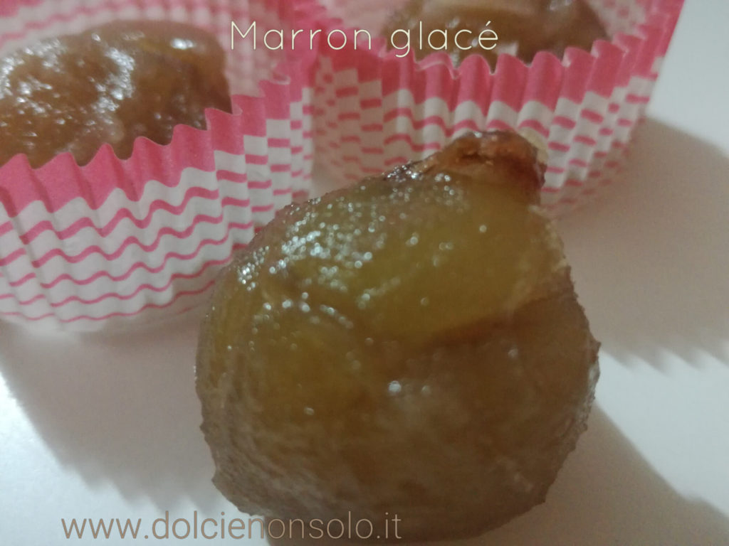 marron glacé glassato con lo zucchero