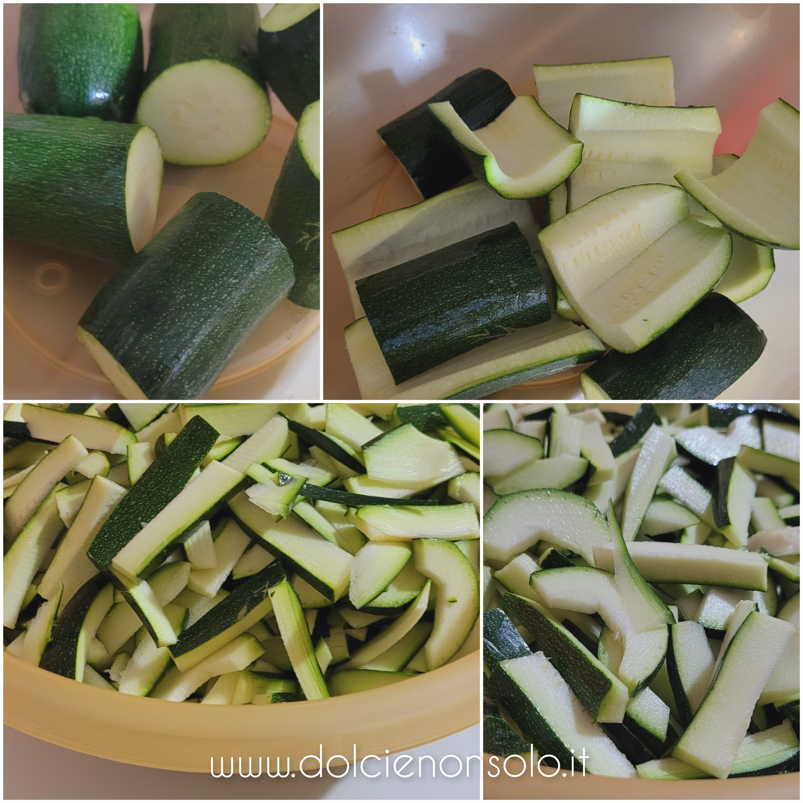 preparazione zucchine sott'olio