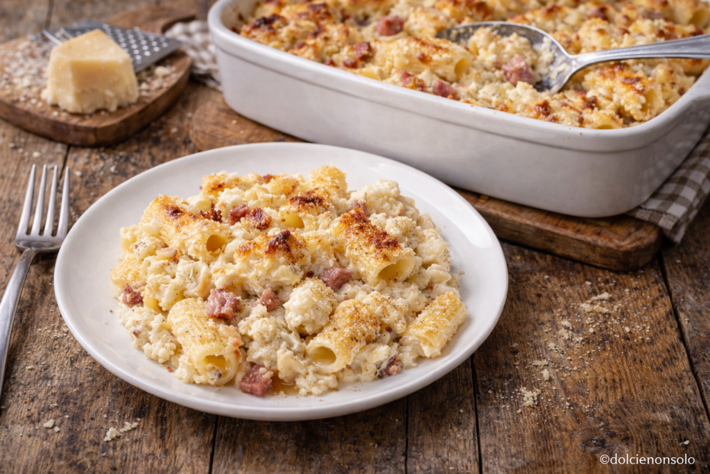 Rigatoni con cavolfiore al forno