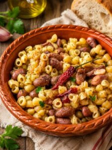 pasta e fagioli borlotti