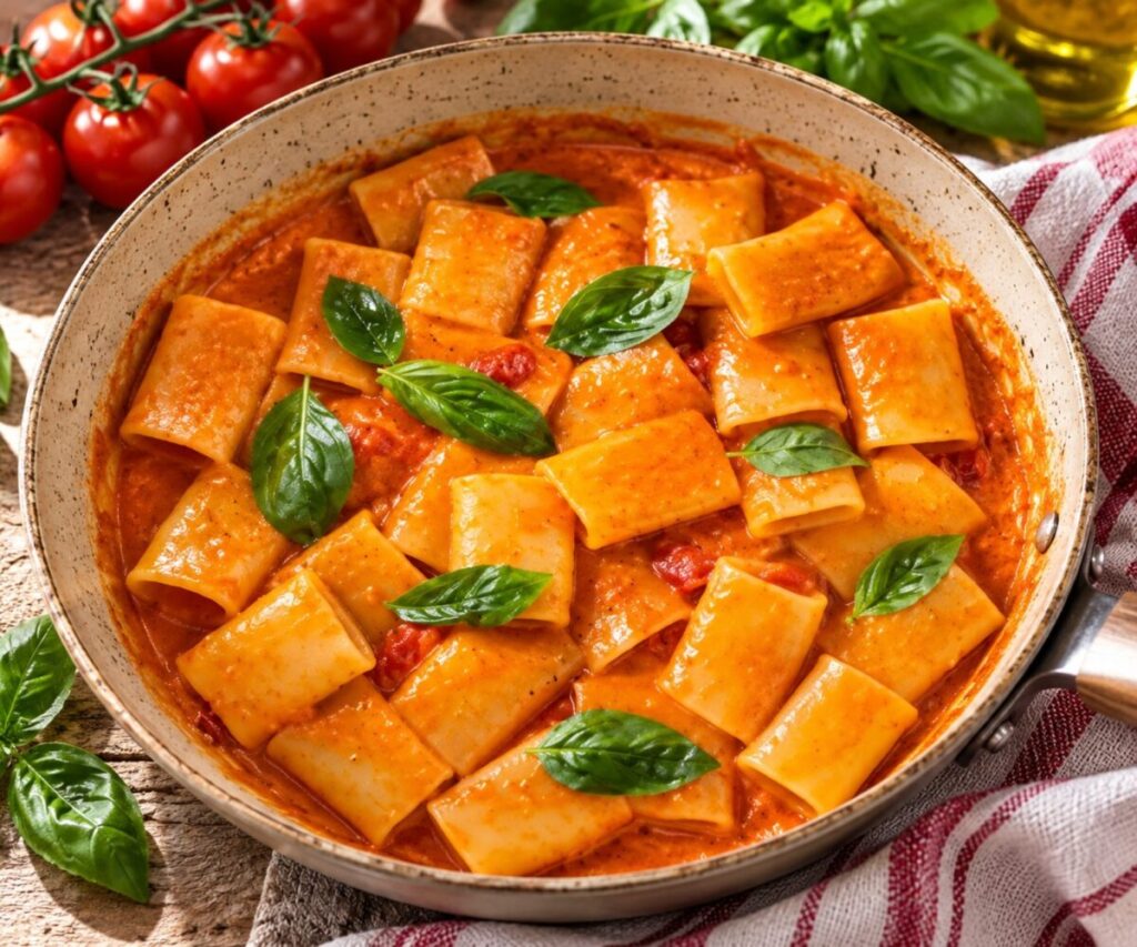 Paccheri alla Vittorio ai tre pomodorini