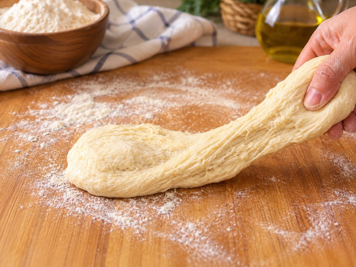 Preparazione dell'impasto per le pesche dolci