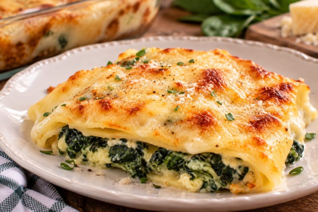 Saccottini di lasagne ricotta e spinaci, foto principale