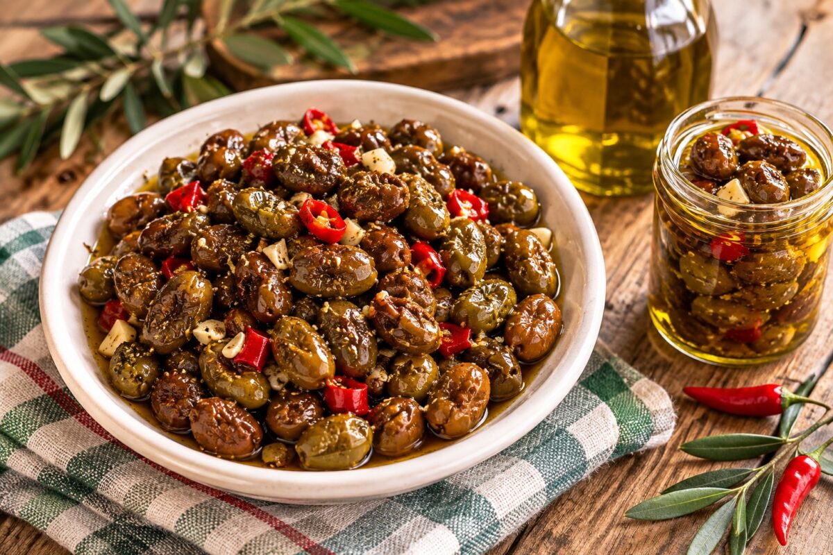 Olive denocciolate e condite