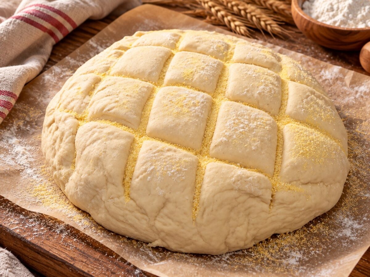 Pane a scacchi appena sfornato