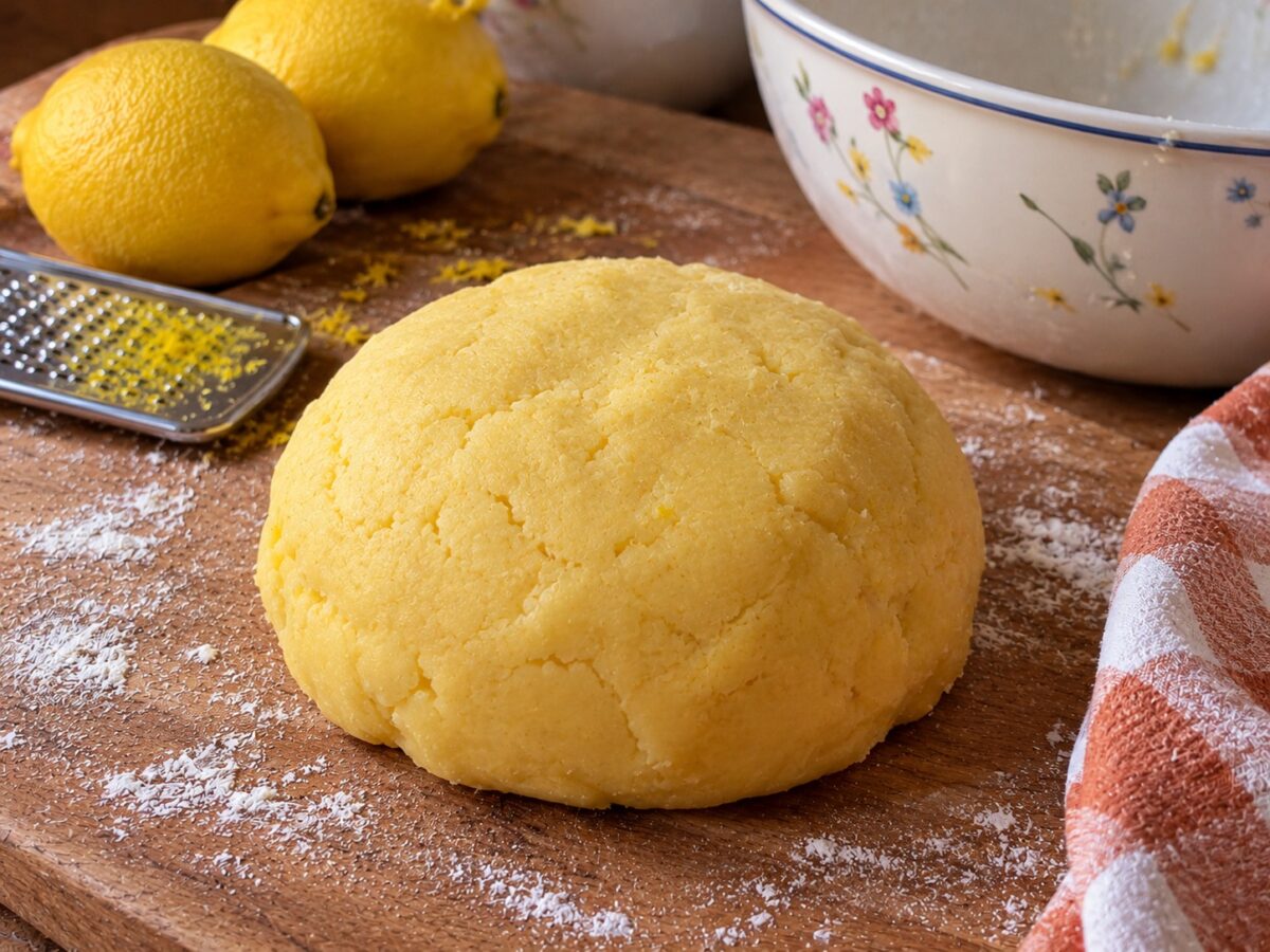 Pasta frolla al limone per preparare i biscotti dita della strega