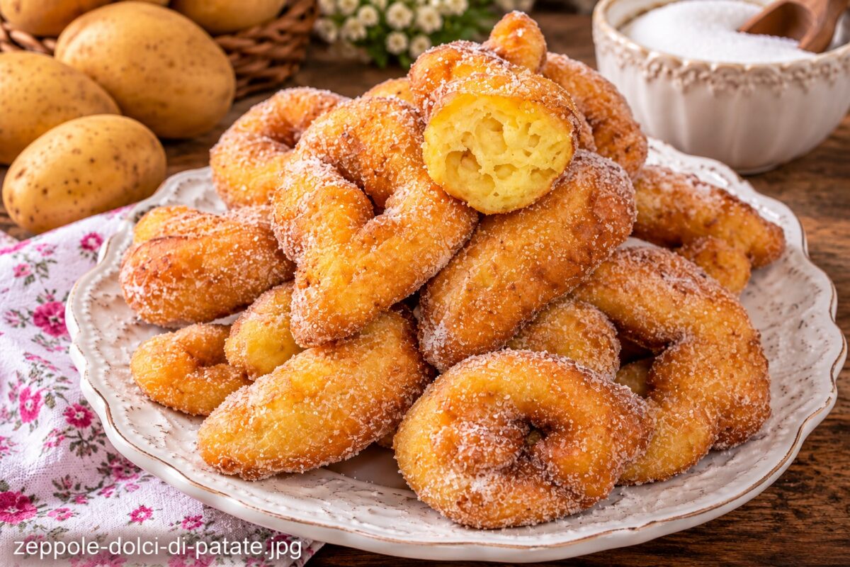 Zeppole dolci di patate senza lattosio